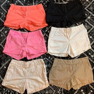J. CREW Chino Shorts (6 pairs) sz 2